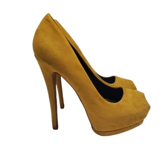 SUEDE Platform Heels - Picture 3 of 8